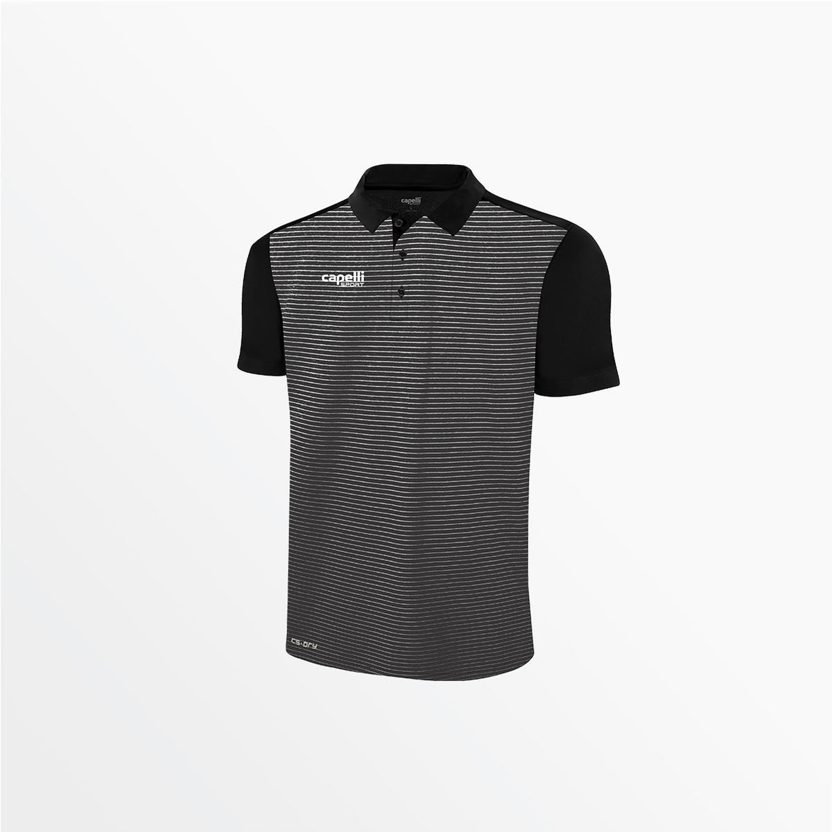 Men's Classic Small Stripe Poly Polo