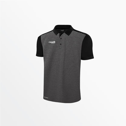 Men's Classic Small Stripe Poly Polo