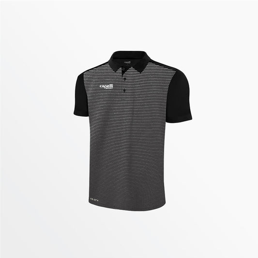 Men's Classic Small Stripe Poly Polo