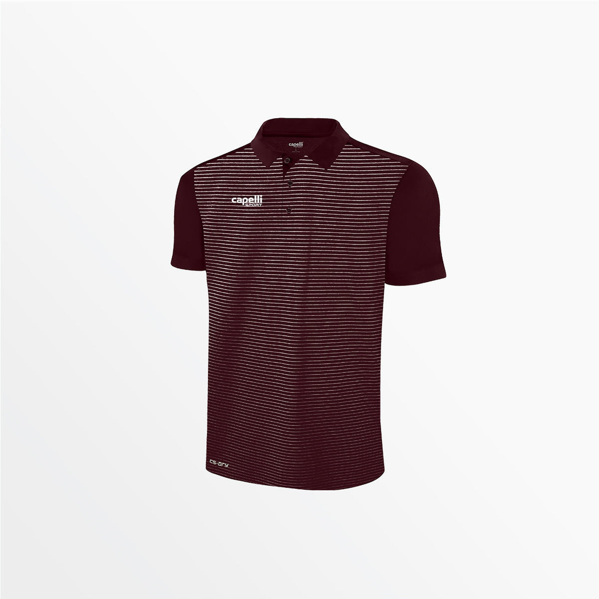 Men's Classic Small Stripe Poly Polo