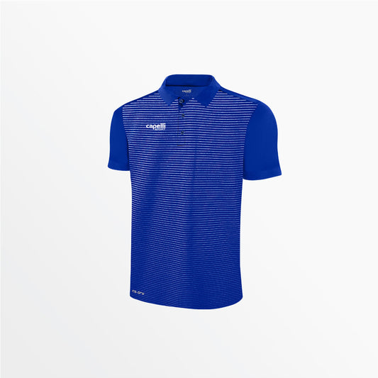 Men's Classic Small Stripe Poly Polo