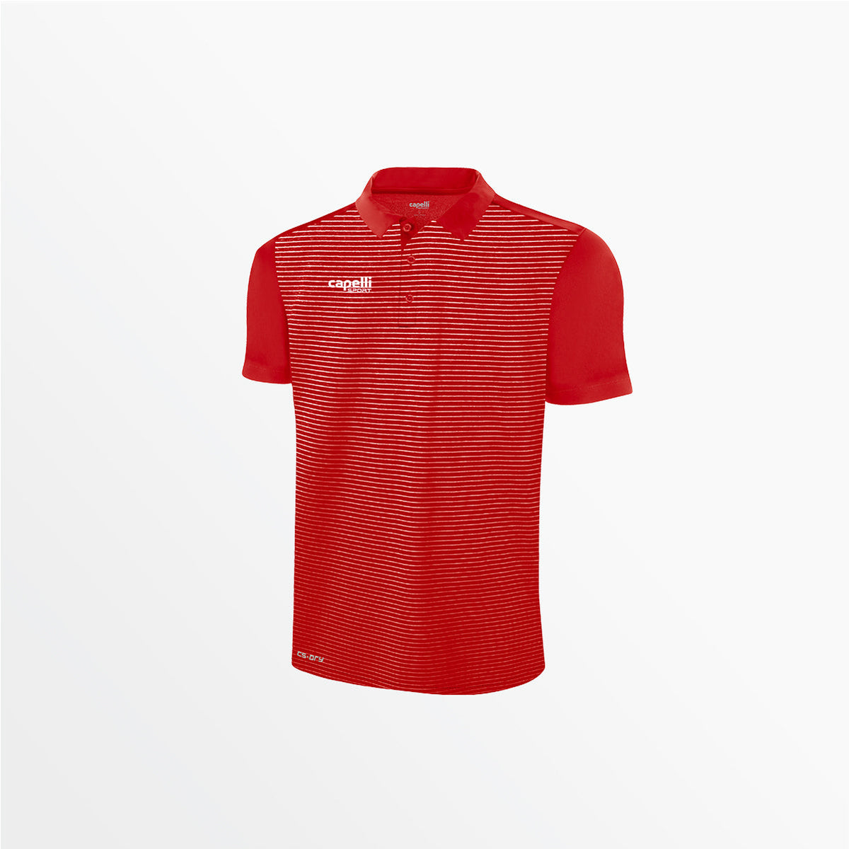 Men's Classic Small Stripe Poly Polo