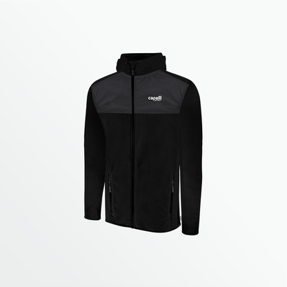 Men's Basics Mixed Media Micro Fleece Hooded Jacket