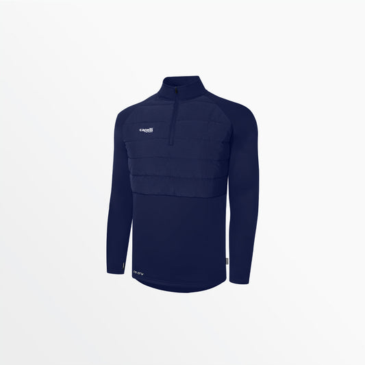 Men's Basics Therma Fleece Woven Front 1/4 Zip Top