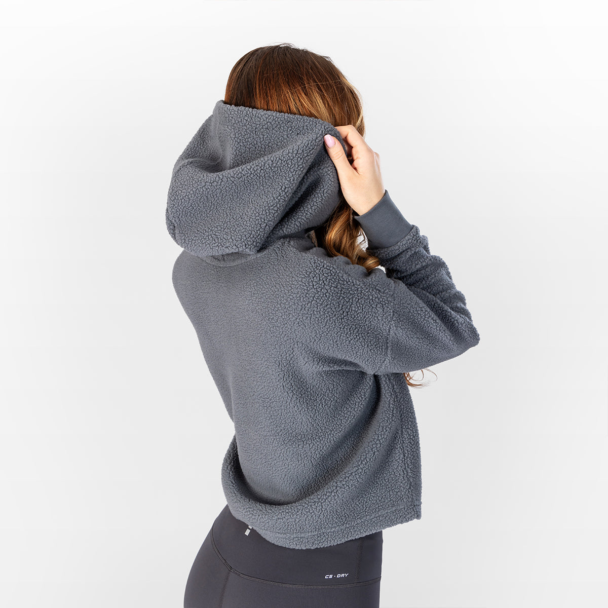 Women's Sherpa Cropped Pullover Hoodie