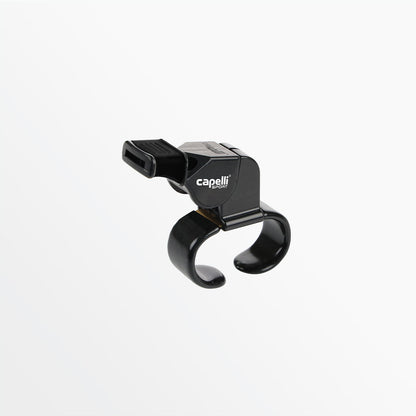 CS Pealess Referee Whistle With Finger Grip