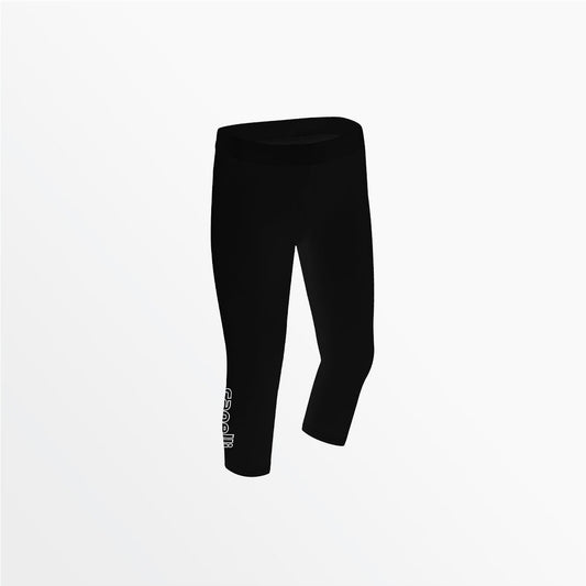 Women's Mid Rise Logo 3/4 Cotton Leggings