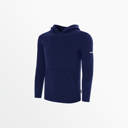 Youth Basics Fleece Pullover Hoodie With Sleeve Logo