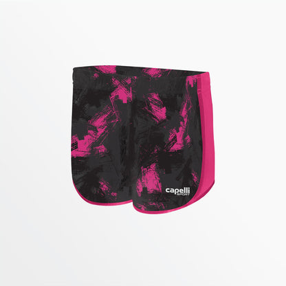 Girl's Camo Strokes 2-Tone Running Shorts