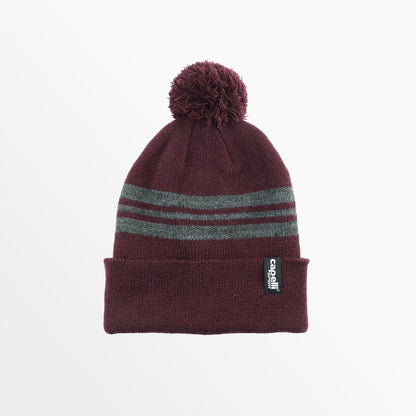 Youth Striped Pom Beanie