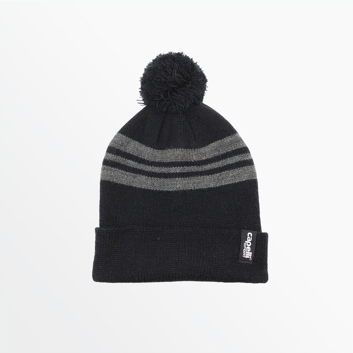 Youth Striped Pom Beanie