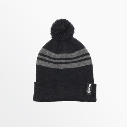 Youth Striped Pom Beanie