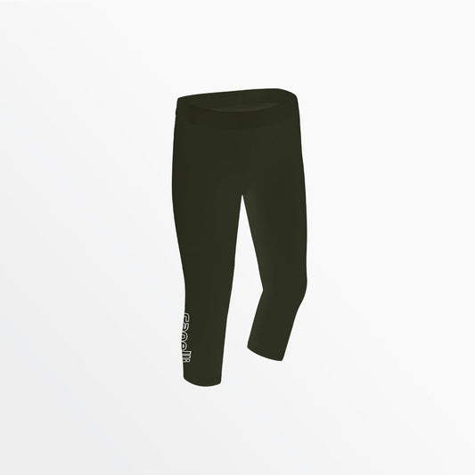Girl's Mid Rise Logo 3/4 Cotton Leggings