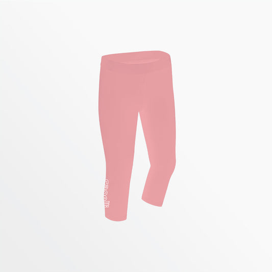 Girl's Mid Rise Logo 3/4 Cotton Leggings