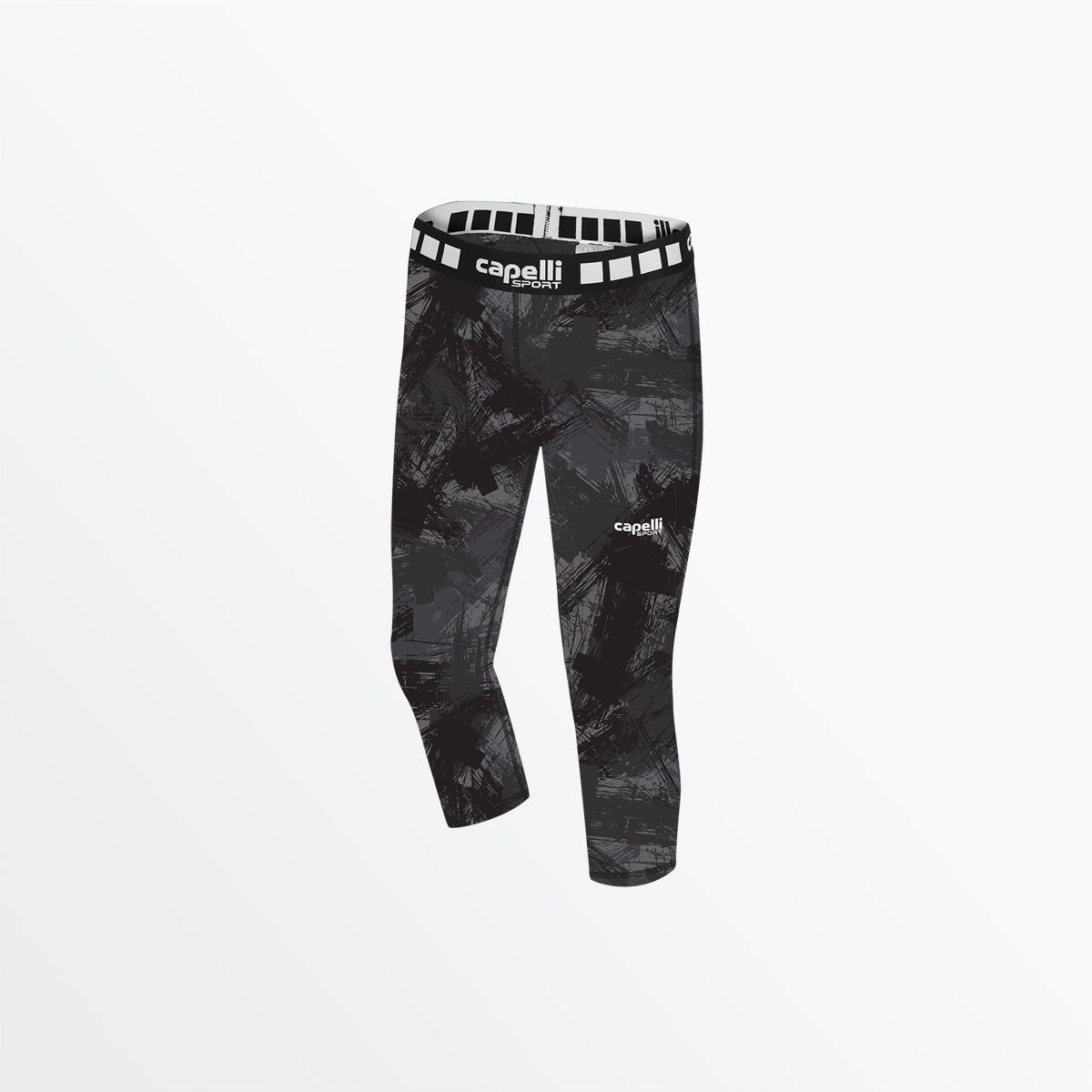 Girl's 3/4 Camo Strokes Performance Tights