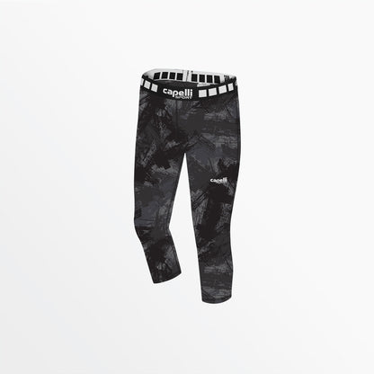Girl's 3/4 Camo Strokes Performance Tights