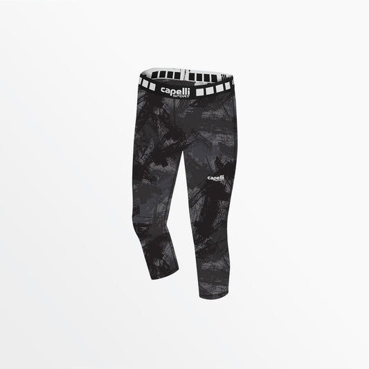 Girl's 3/4 Camo Strokes Performance Tights