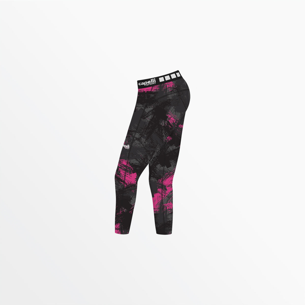 Girl's 3/4 Camo Strokes Performance Tights