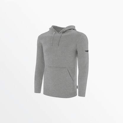 Men's Basic Fleece Pullover Hoodie With Sleeve Logo