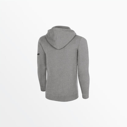 Men's Basic Fleece Pullover Hoodie With Sleeve Logo