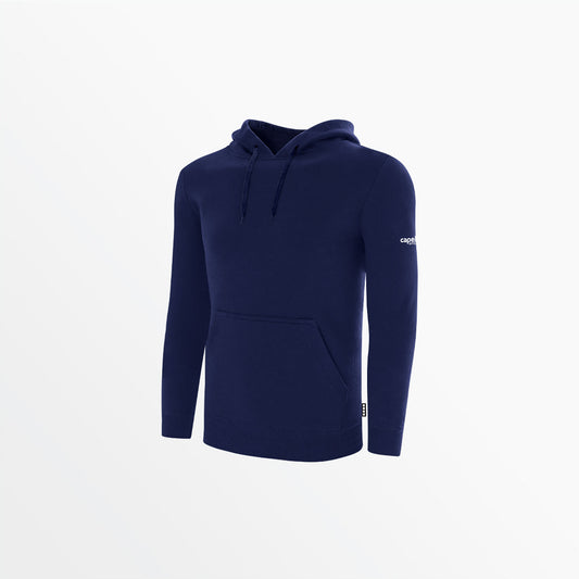 Men's Basic Fleece Pullover Hoodie With Sleeve Logo