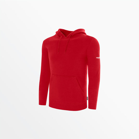 Men's Basic Fleece Pullover Hoodie With Sleeve Logo