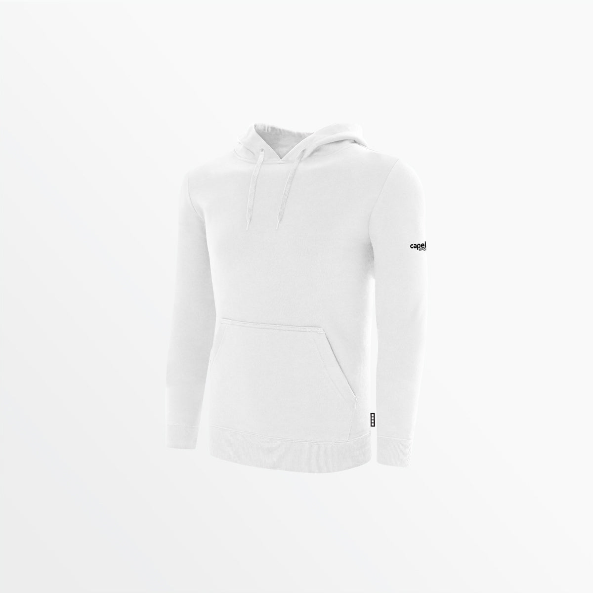 Men's Basic Fleece Pullover Hoodie With Sleeve Logo