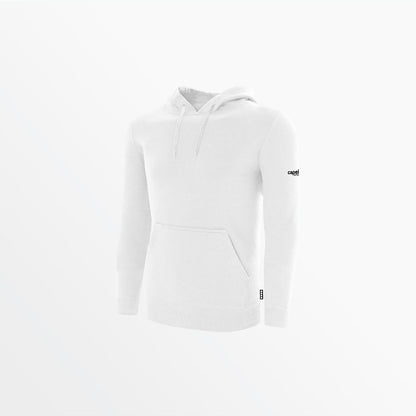 Men's Basic Fleece Pullover Hoodie With Sleeve Logo