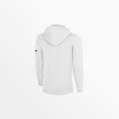 Men's Basic Fleece Pullover Hoodie With Sleeve Logo