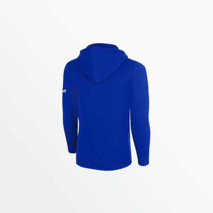 Men's Basic Fleece Pullover Hoodie With Sleeve Logo