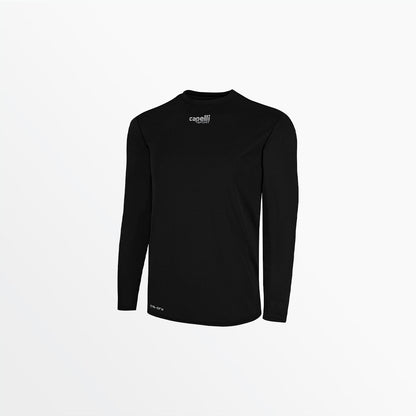 Youth Basics Crew Neck Long Sleeve Poly Tee
