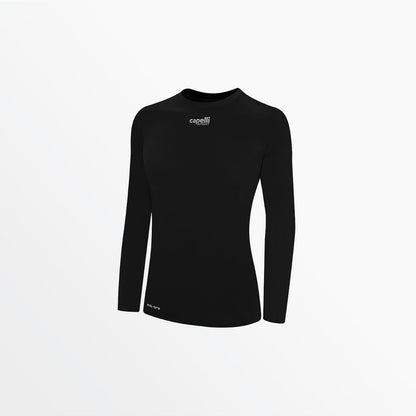 Women's Basics Crew Neck Long Sleeve Poly Tee