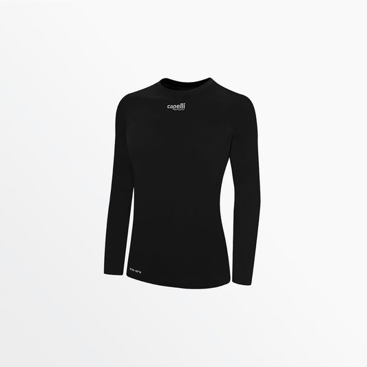 Women's Basics Crew Neck Long Sleeve Poly Tee