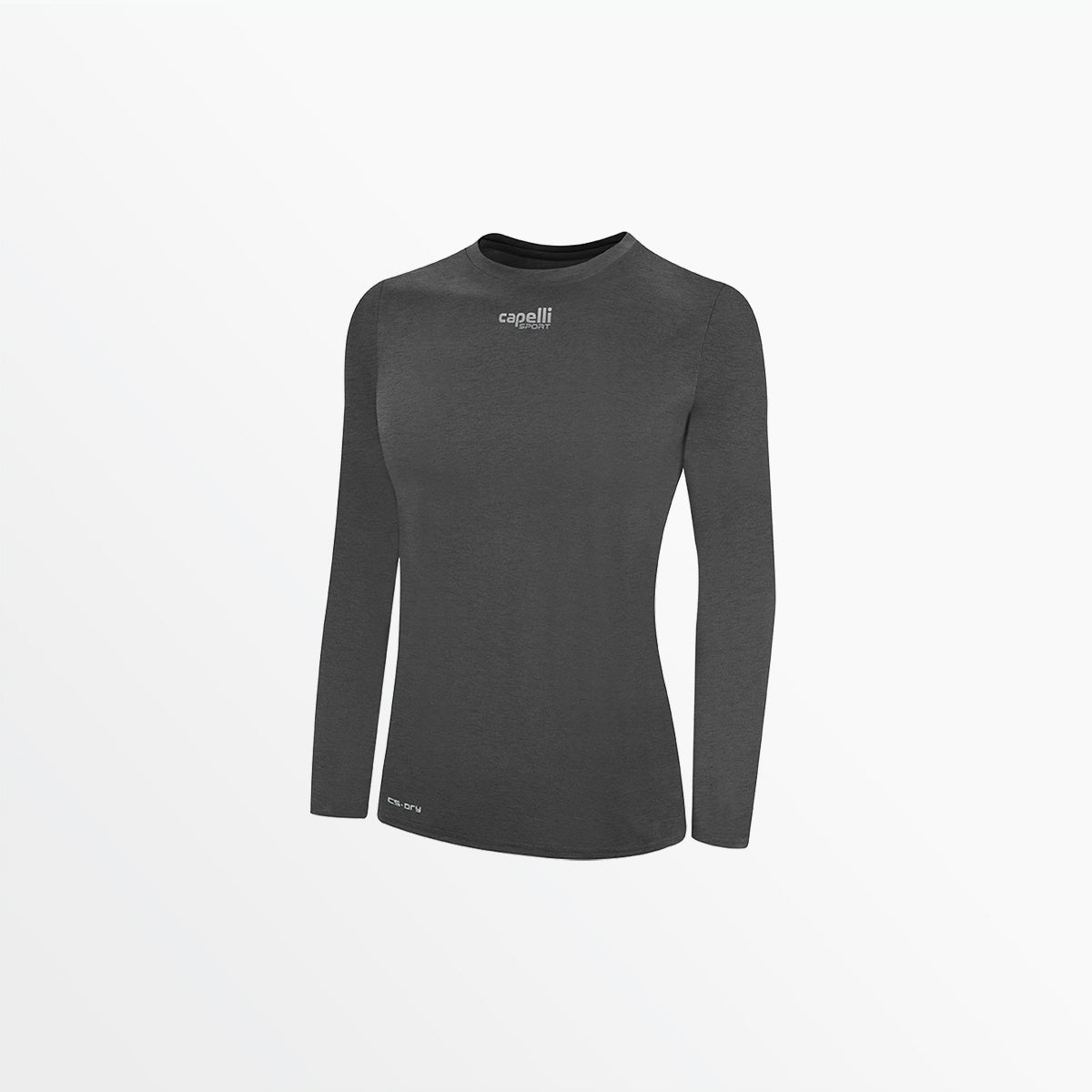 Women's Basics Crew Neck Long Sleeve Poly Tee