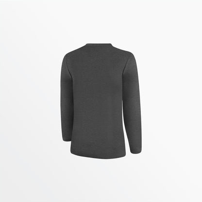 Women's Basics Crew Neck Long Sleeve Poly Tee