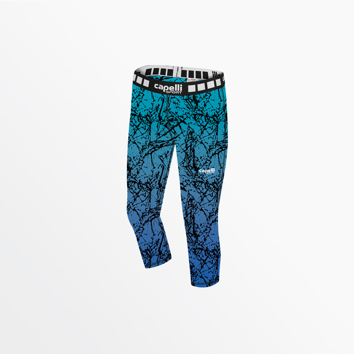 Women's 3/4 Distressed Ombre Performance Tights