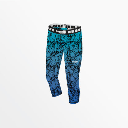 Women's 3/4 Distressed Ombre Performance Tights