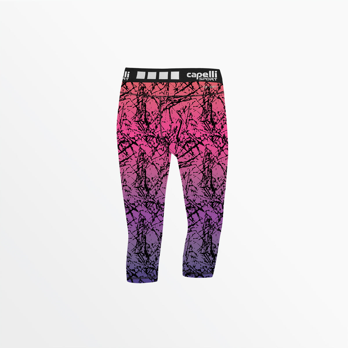 Women's 3/4 Distressed Ombre Performance Tights
