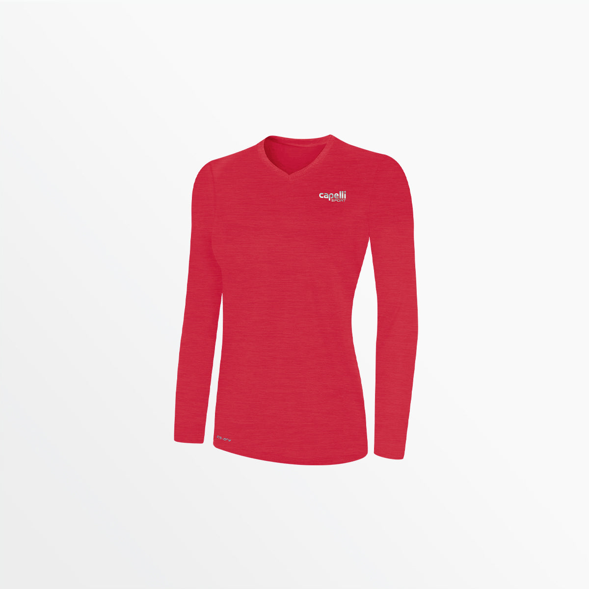 Women's V-Neck Long Sleeve Poly Tee
